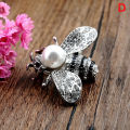 Insect Series Brooch Delicate Little Bee Brooches Crystal Rhinestone Pin Jewelry Eshylala. 