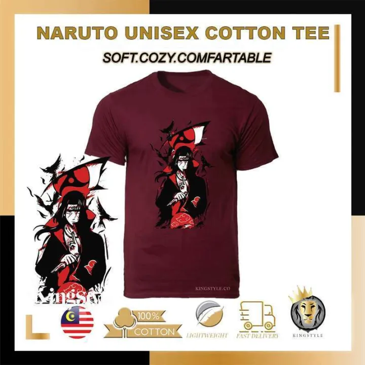 Korea%20Promosi%20Murah%20NARUTO%2035%20ITACHI%20TShirt%20100%25%20Cotton%20Unisex%20Short%20Sleeve%20Bu%20Men%20Women%20Ready%20Stock%20COD%20-%20Image%205