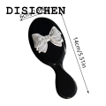 DISICHEN 【2025 Version】 Mini Hair Comb With Mirror Foldable Comb Travel Portable Massage Women Girl Hair Brush Black Boeknot Comb Styling Tools Gift. 