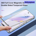Ashunqiwen Camera Protection CaseFor Samsung Galaxy S24 Ultra Plus S23FE S23 Plus S23 Ultra Samsung S 23 S23Plus S 23+ S 23 5G Double Sided Glass Casing Flip Phone Case Magnet Metal Bumper Full 360° Protection Hard Cases Cover. 