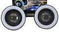 Car Fog Lamp  Angel Eye LED DRL Projector Cob Light 89mm (3.5 inches Front, 2.5 inches Back) - Set of 2. 