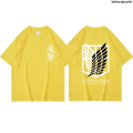 WeihonghunfeiFifty percent discount Japanese Anime Attack on Titan T-shirt Men's and Women's Summer Fashion Harajuku Top Free Delivery Print Plus Size Y2k Clothes. 