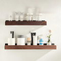 Black Walnut Wood Living Room Storage Rack Bathroom Storage Rack Multifunction Storage Rack Wall Mounted Light Luxury Non Perforated 20cm. 