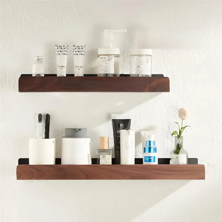 Black%20Walnut%20Wood%20Living%20Room%20Storage%20Rack%20Bathroom%20Storage%20Rack%20Multifunction%20Storage%20Rack%20Wall%20Mounted%20Light%20Luxury%20Non%20Perforated%2020cm%20-%20Image%203