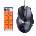 RGB Programming Custom Mechanical Keyboard and Gaming Mouse Combo 8 Key Copy Paste Mini Button Kit for Photoshop Hotswap. 