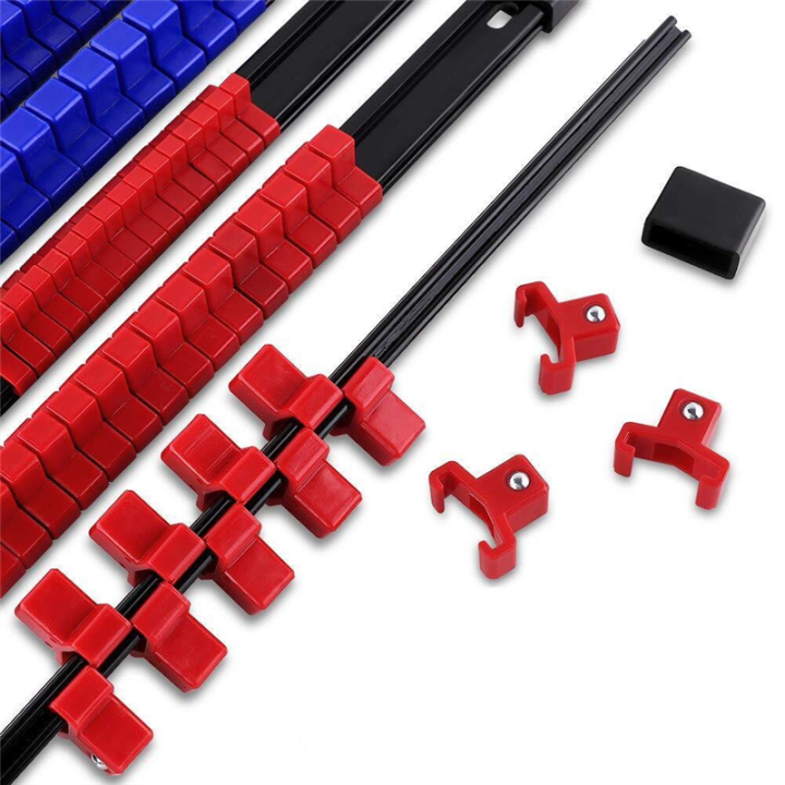 3%20PCS%20Socket%20Organizer%201/2%203/8%201/4%20Inch%20Drive%20Socket%20Rail%20Holders%20Repair%20Tools%20Socket%20Wall%20Black%20-%20Image%205