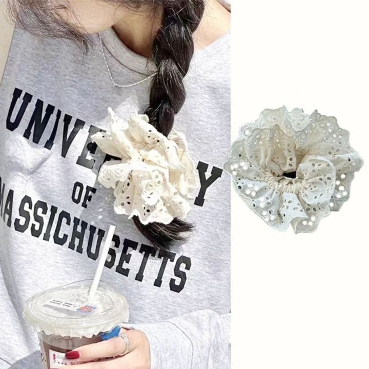 New%20Hair%20Accessories%20Lace%20Scrunchies%20Headwear%20High%20Elasticity%20Soft%20Scrunchy%20Hair%20Ties%20Solid%20Color%20Hair%20Rope%20Ponytail%20Holder%20-%20Image%205