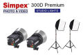 Simpex Pro 300D Premium Full Set Photo Studio Flash Light. 