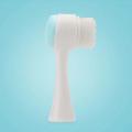 3D Double Side Face Washing Brush with OFT Fur Silica Instrument for Home Based Face Clean and Pores Deep Cleanin. 