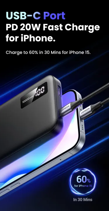 Ugreen%20PowerBank%20Two-Way%20Fast%20Charging%20USB-C%20Port%20and%20USB%20Port%2010000mAh%20-%20Black%20-%20Image%204
