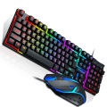 USB Wired Gaming Keyboard - Backlit, Multimedia, 104 Ergonomic Keys, LED Rainbow Lighting. 