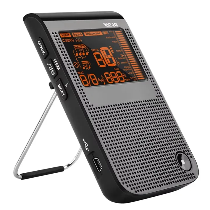 -248 Clip on Digital Tuner Metronome Tone Generator Guitar LED Display ...