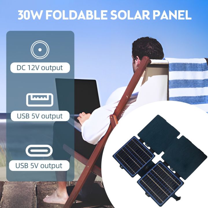 30W%20Portable%20Solar%20Panel%20IPX6%20Waterproof%20ETFE%20Monocrystalline%20Foldable%20Solar%20Panel%20Charger%20with%20DC%20/%20USB%20/%20Type-C%20Output%202%20Carabiner%20for%20Cell%20Phones%20Tablets%20and%20Portable%20for%20Backpacking%20Camping%20Hiking%20and%20More%20-%20Image%205