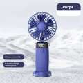 Portable Mini 5 Gears Wind Speed Rechargeable 90° Fold Cooling Handheld Electric Fan Student Dormitory Outdoor Small Fans. 