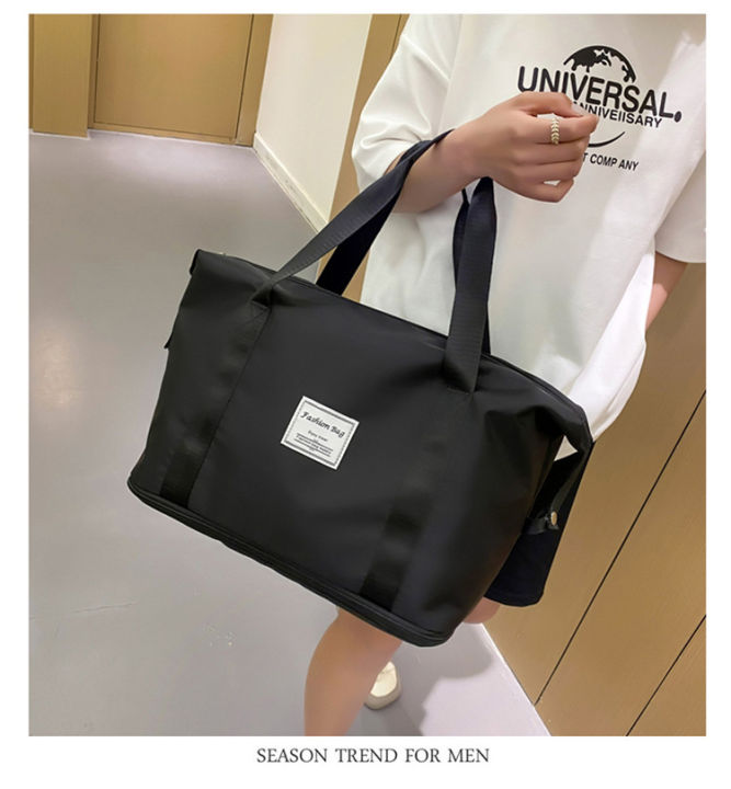 Women%20Travel%20Bag%20Waterproof%20Weekender%20Bags%20-Luggage%20Handbag-Black%20-%20Image%204