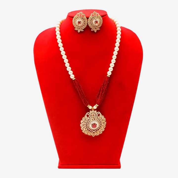 White%20Gold%20Ruby%20With%20Pearl%20Neckless%20Set%20-%20Image%204