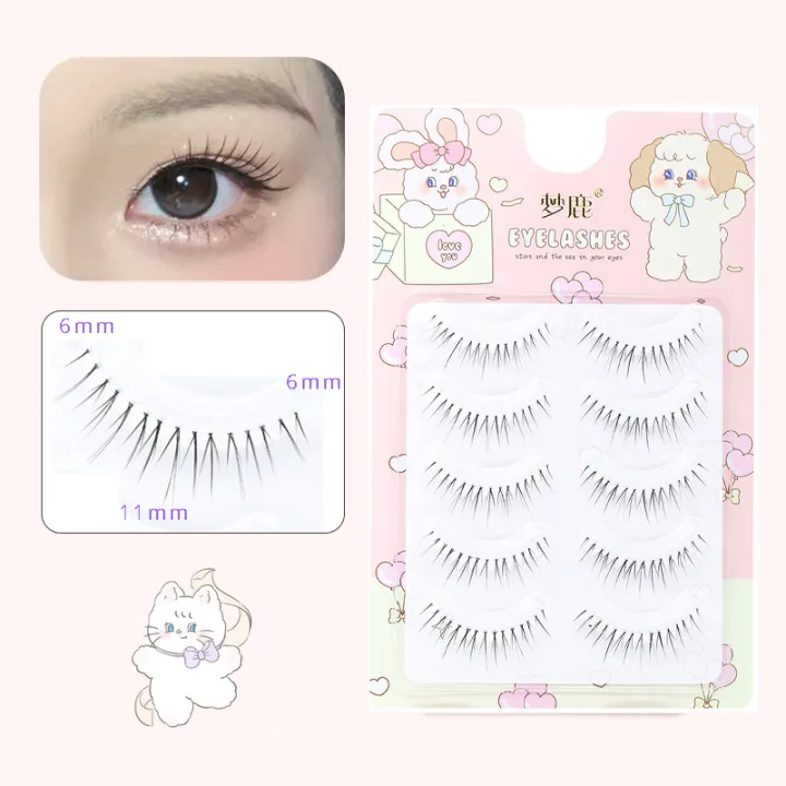 Menglu%204-7mm%20Brown%20Under%20Lashes%20Little%20Flame%20Lower%20Eyelashes%20W-41%20Natural%20Short%20Style%20Imitation%20Hand%20Painting%20Eye%20Lashes%20-%20Image%207