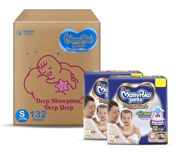 MamyPoko Pants Extra Absorb S 132 (S66+ S66)