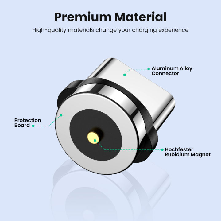 TOPK%205-Pack%20Magnetic%20Plug%20Connector%20Universal%20Round%20Magnetic%20Cable%20Type%20C%20Micro%20USB%20Magnet%20Replacement%20Parts%20for%20Mobile%20Phones%20-%20Image%202