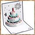 3D Up Birthday Cards LED Light Birthday Cake Music Happy Birthday Card Postcards Laser-Cut Happy Birthday Cards. 