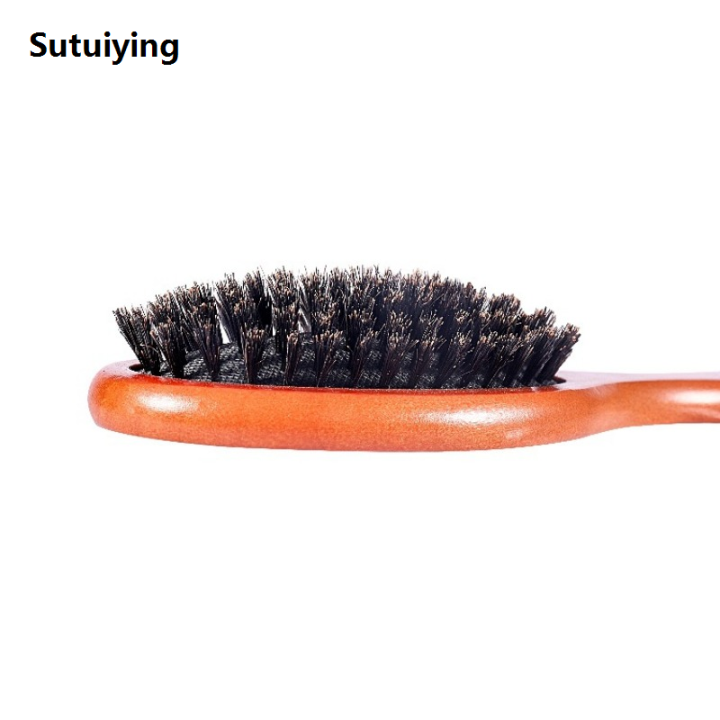 Sutuiying%20Natural%20Boar%20Bristle%20Brush%20Comb%20Anti-Static%20Oval%20Hairdressing%20Fifty%20percent%20discount%20Hair%20Styly%20Comb%20Wood%20Woman%20Hairbrush%20-%20Image%206