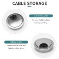 PC computer stainless steel 50 mm diameter Desk grommet cable hole cover. 