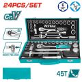 Total 24 Pcs 1/2" socket set Goti set. 