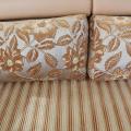 Sunrise Furniture Hs-28 L-Shape Wooden Sectional Sofa - Light Brown. 