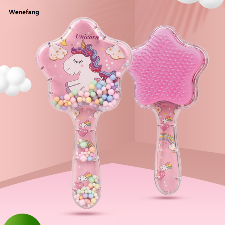 Wenefang%20Korean%20Style%20Cute%20Sand%20Glitter%20Comb%20%E2%80%93%20Anti-Static%20Massage%20Luxury%20Hair%20Brush%20with%20Air%20Cushion%20for%20Kids%20Students%20-%20Image%202