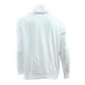 White Mixed Cotton Front Pocket Hoodie For Men. 