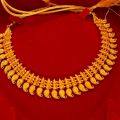 Gold Polished Necklace Bridal Haar For Partywear | Behuli Design Necklace Haar Gold Design Necklace For Wedding Partywear Necklace Gold Looks Necklace Big Size Necklace For Behuli New Design Necklace Design For Marriage Sano Haar Behuli Necklace. 