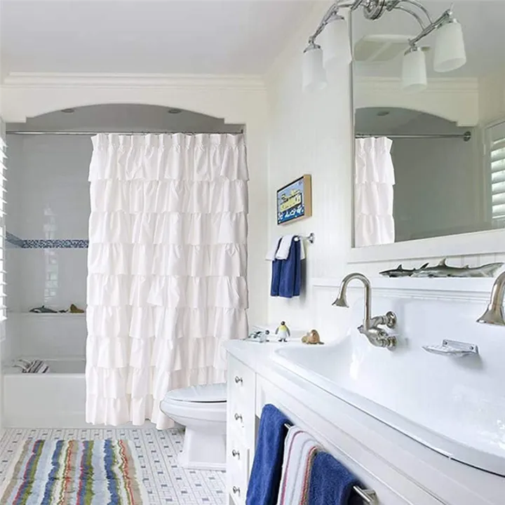 FORIDE%202X%20Ruffle%20Shower%20Curtain%20Home%20Decor%20Soft%20Polyester,%20Decorative%20Bathroom%20Accessories%20Great%20for%20Showers%20and%20Bathtubs%20-%20Image%208