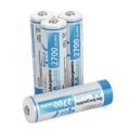 Goop AA 2700mAh Ni-CD 1.2V Rechargeable Batteries (2 Pairs) - Long-Lasting, High Performance for Electronics Device & Baby’s Toys. 