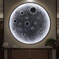 LED Relief Moon lamp Wall lamp Mural Designer Living Room Foyer Ceiling wall Hanging Circular Moon perfect for Home decor, Restaurant, Party Palace. 