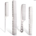 NEW Yikaohuang4PCS/Pack Metal Comb Set Barber Comb Stainless Steel Blending Comb Fine Styling Cutting Comb Flat Top Clipper Comb Fifty percent discount. 