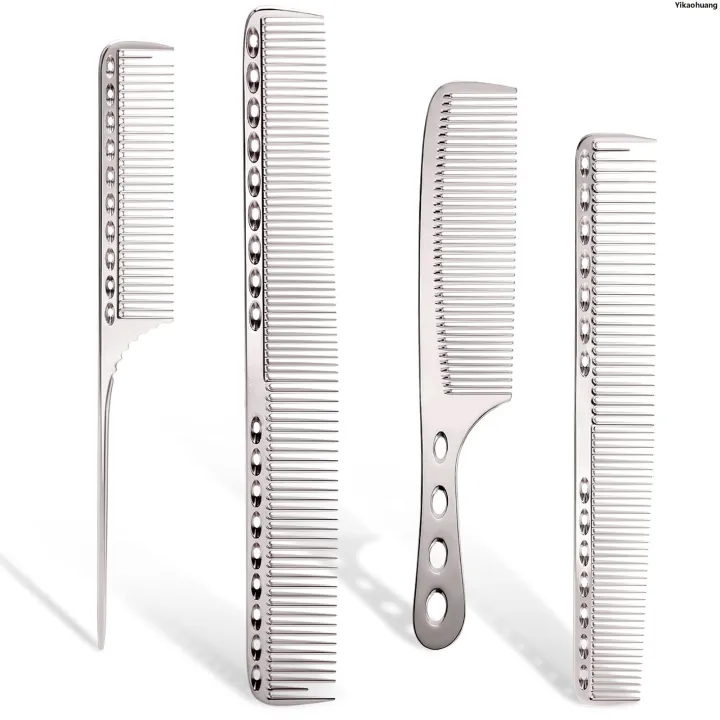 NEW%20Yikaohuang4PCS/Pack%20Metal%20Comb%20Set%20Barber%20Comb%20Stainless%20Steel%20Blending%20Comb%20Fine%20Styling%20Cutting%20Comb%20Flat%20Top%20Clipper%20Comb%20Fifty%20percent%20discount%20-%20Image%207