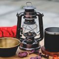Outdoor Oil Lamp, Burning Lantern Lamps for Home Tent Black. 