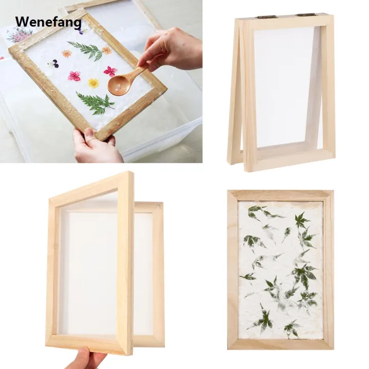 Wenefang%20Multi-size%20Natural%20Paper%20Making%20Mould%20Frame%20DIY%20Papermaking%20Wooden%20Mesh%20Mold%20Learning%20Paper%20Making%20Screen%20Wood%20Handcrafts%20Tool%20-%20Image%204