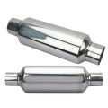 Car Universal Exhaust Pipe Muffler Stainless Steel Straight Decoration Exhaust Muffler Pipe Systems 51x101x51MM. 