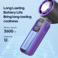 Portable Foldable Handheld Fan, 3600mAh Battery, 100-Level Speed Control, High-Speed Turbo, Outdoor Mini Cooling Fan. 