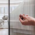 New Reeded Glass Window Privacy Film Opaque UV Protection Static Shading Stripe Decorative Window Film Anti-peep Glass Frosted Film. 