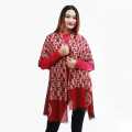 Maroon Color H Printed Design Cotton Shawl For Women. 