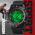 SKMEI 1762 Digital Multifunction Waterproof 2 Time Luminous Watch For Men - Black. 