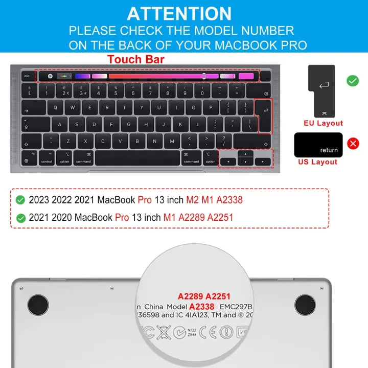 MacBook%20Pro%2013%20inch%202023%20-%202020%20Release%20M2%20/%20M1%20Chip%20Model%20A2338%20A2289%20A2251%20with%20Touch%20Bar%20Keyboard%20Protector%20UK%20EU%20Layout%20Keyboard%20-%20Image%204
