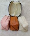 Travel PU Leather Cosmetic Makeup Bag and Makeup Organizer Side Zipper Pouch Travel Toiletry Kit. 