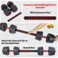 SPN-s Adjustable Dumbbell Set - 20 kg Home Gym Equipment | 2 In 1 Extendable Rod Dumbbell Set | Home Gym Accessories. 
