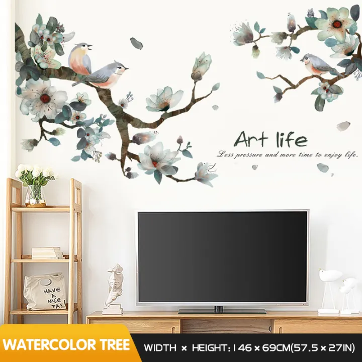 Ink%20Wash%20Flower%20Tree%20Wall%20Stickers%20For%20Living%20Room%20Bedroom%20Home%20Background%20Wall%20Decor%20Self-adhesive%20Vinyl%20Sticker%20Wallpaper%20-%20Image%207