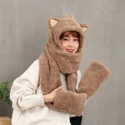 3%20In%201%20Cute%20Multi%20color%20Hat/Muffler/Mitten%20For%20Women%20-%20Image%202