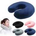 U-Shape Travel Pillow for Airplane Inflatable Neck Pillow Travel Accessories 4Colors Comfortable Pillows for Sleep Home Textile By Arushi. 