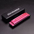Portable Key of C 10 Hole Harmonica with Box Metal Mouth Organ Beginner Teaching Rectangle Musical Instrument Children. 